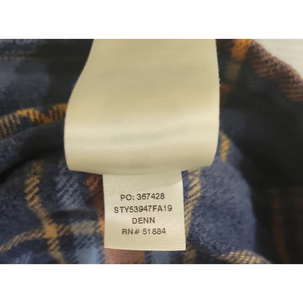 Patagonia Fjord Flannel Shirt Men's Organic Cotton Blue Plaid Button Front Top